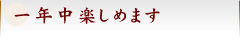 一年中遊べます